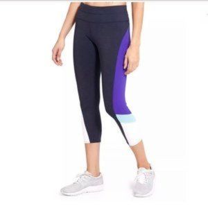 Athleta Colorblock Leggings - Black, Purple, Blue, White